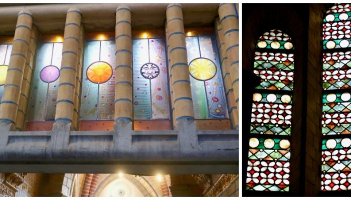 stained glass windows in the catholic Bavo in Haarlemhttps://curlytraveller.com/2019/07/how-i-climbed-to-the-light-in-haarlem.html